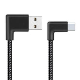 0.2m Nylon Braided 90 Degree Connector USB3.1 Type-C Charging Data Cable